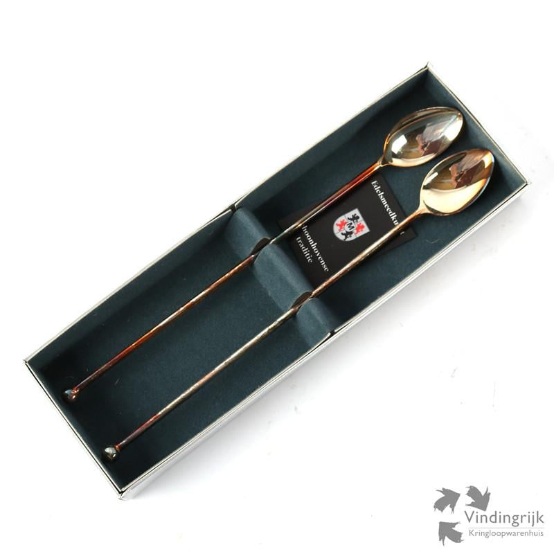 4 st. zilveren lepels Schoonhovense traditie in doosje met certificaatje