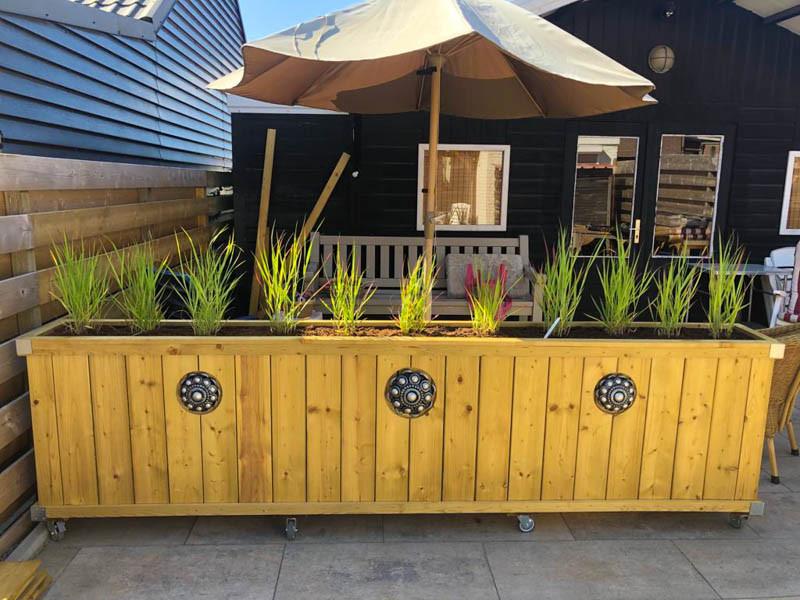 Zeeuwse knop bloembakken projecten ter inspiraties L300 x B35 x H85