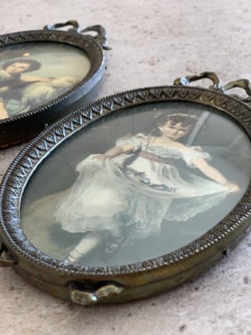 ✨Twee Prachtige Sfeervolle Antieke Fotolijstjes uit Italië ✨