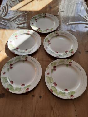 MARJOLEIN BASTIN , WILDFLOWERS - 5 ONTBIJT BORDJES - DIA 23 CM