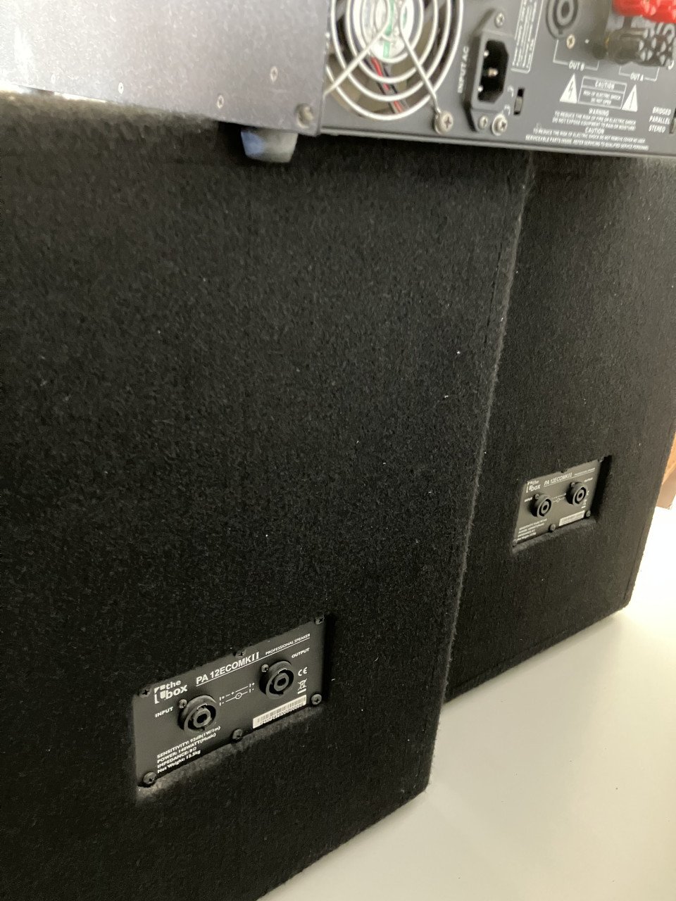 Versterker 2x 200w met boxen