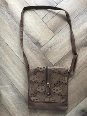 Mooie bruine leren tas, NIEUW!