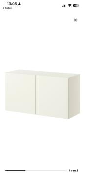 2 Ikea Besta kasten mat wit