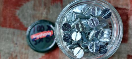 100 st PVK Houtschroeven staal 5x50