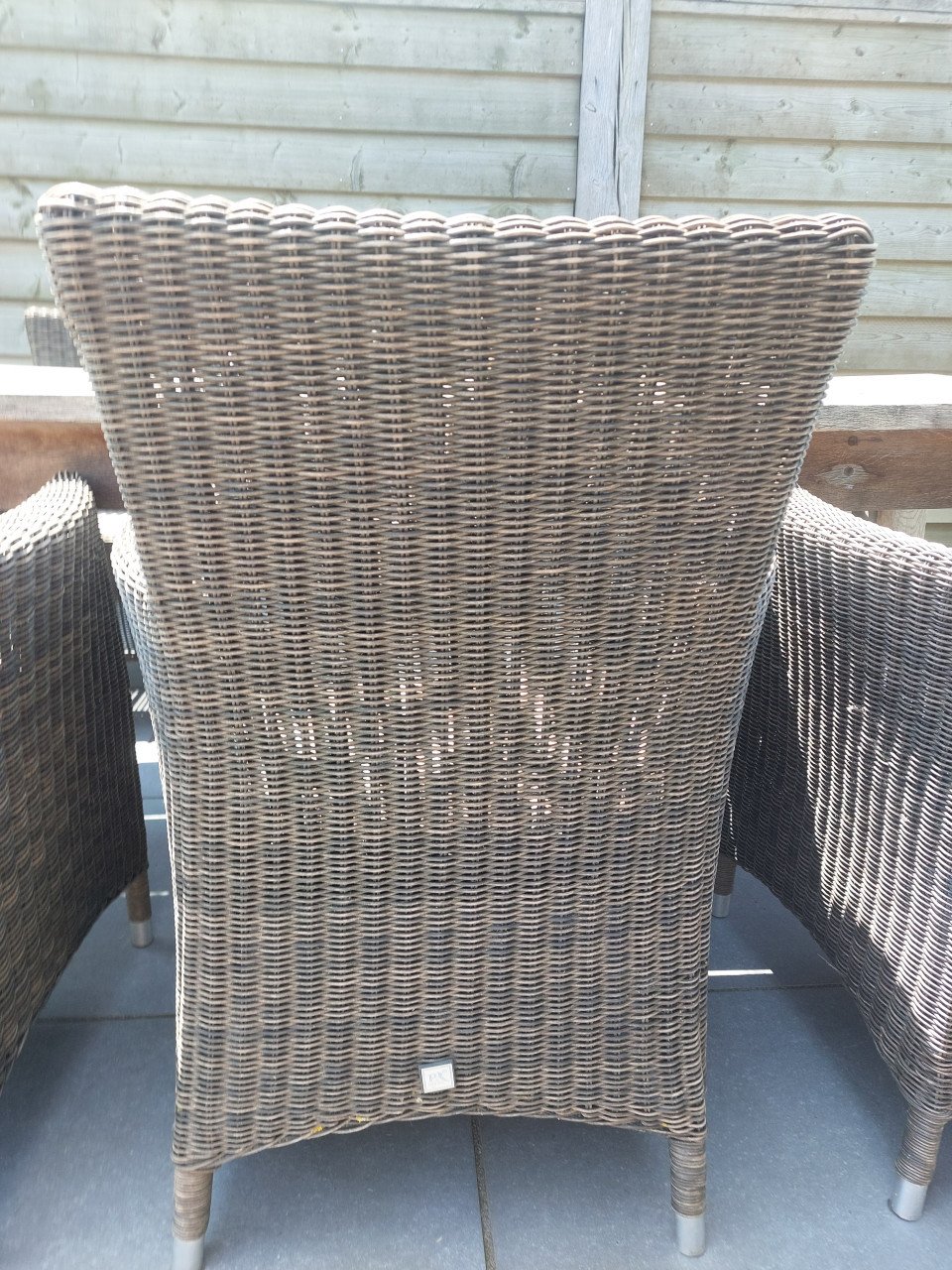 Tuintafel eikenhout met 6 stoelen