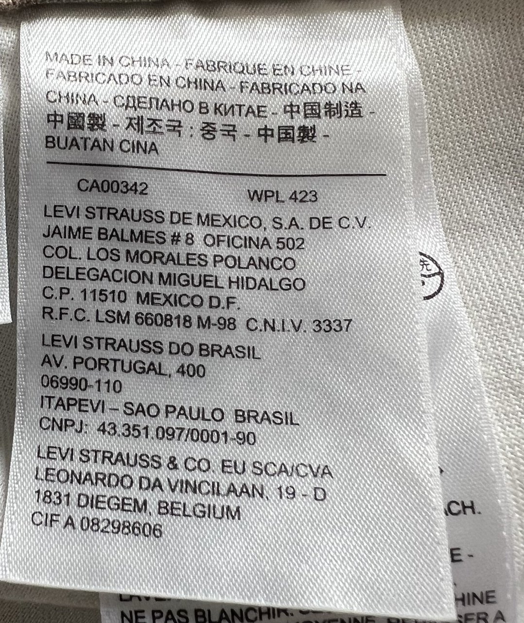 Levi’s cargo camo short heren jeans maat 36  nieuw