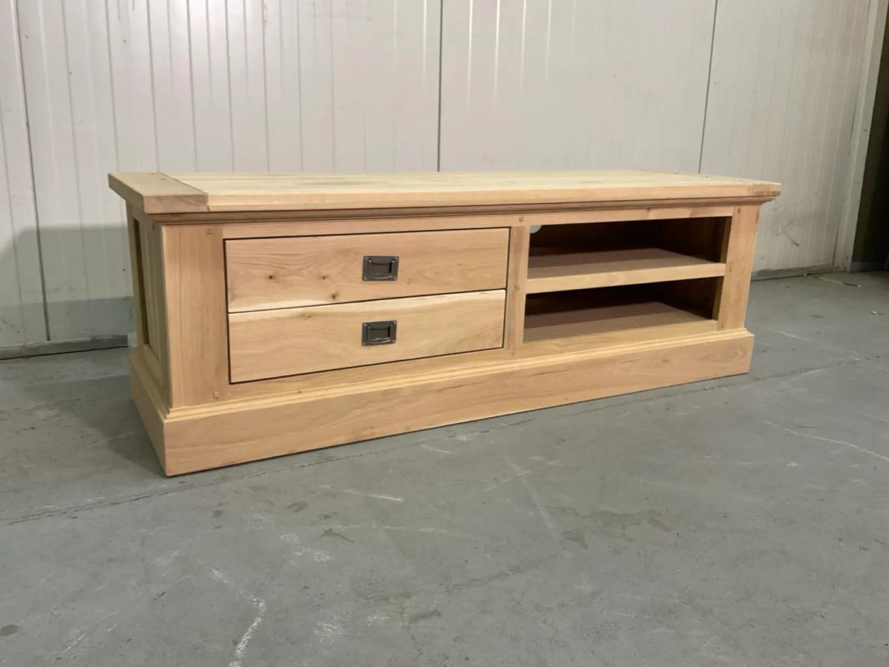 Eiken TV-Kast 150x50x40 Nieuw