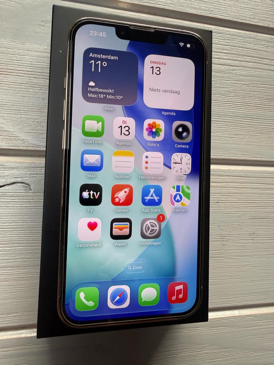 Prachtige Apple iPhone 13 Pro 128 GB Goud – Krasvrij!