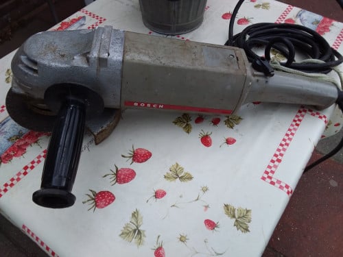 Haakseslijper/ slijpkar + nieuwe schijf zie foto's