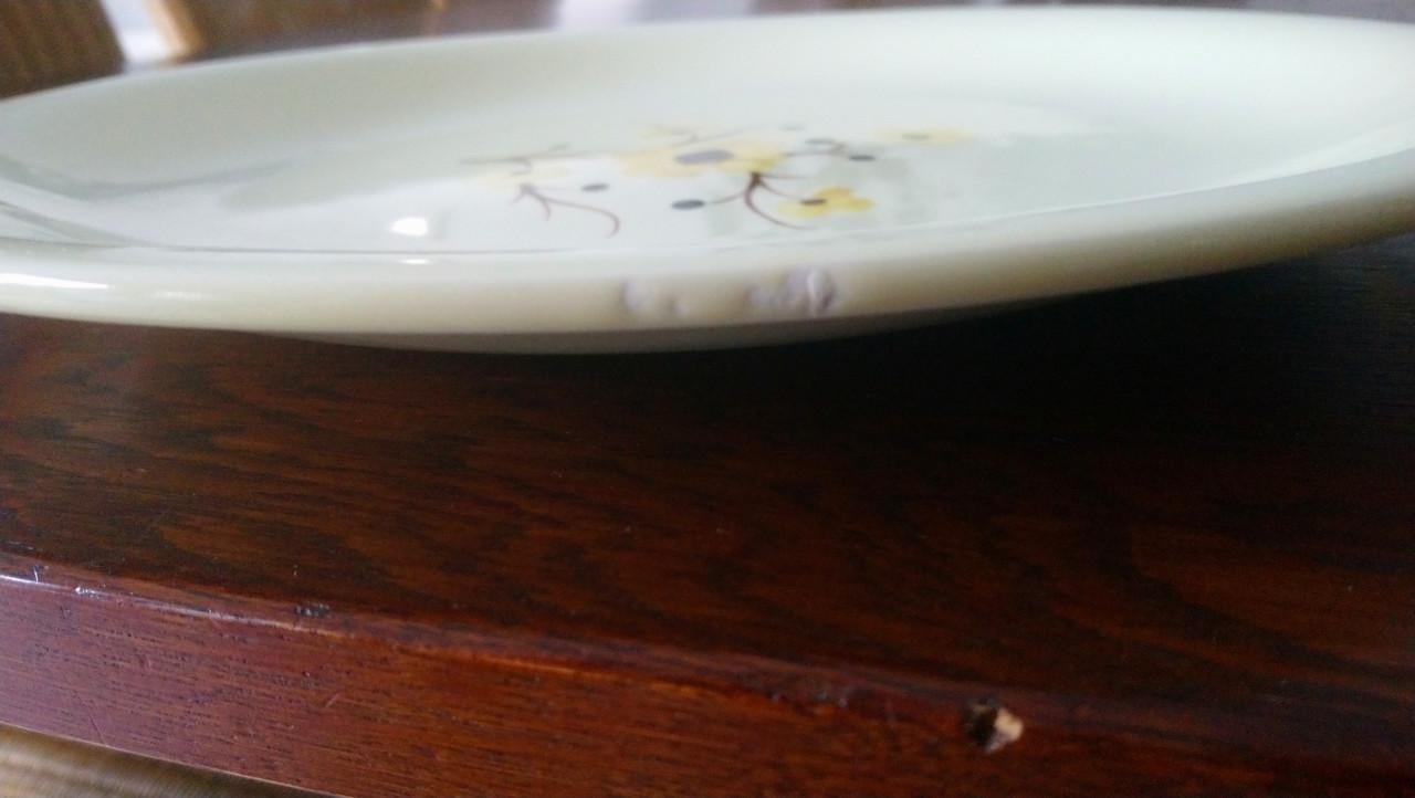 Set van 2 vintage Franse schalen Salins servies Catherine