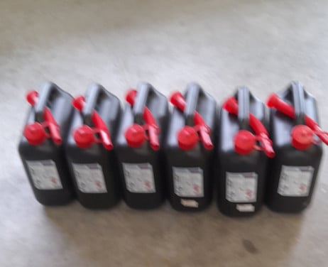 Jerrycans.