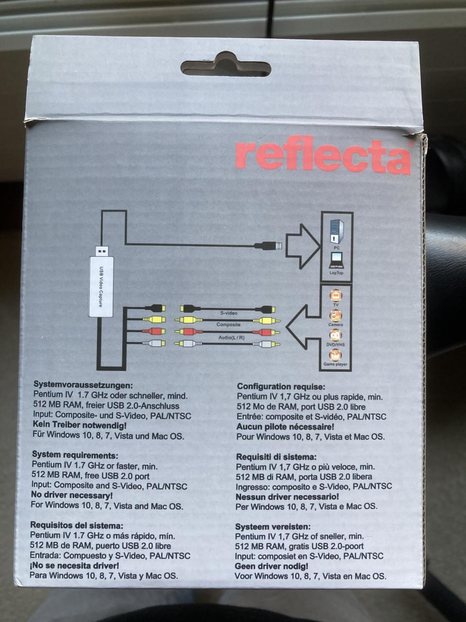 Video Grab hardware Logilink en Reflecta