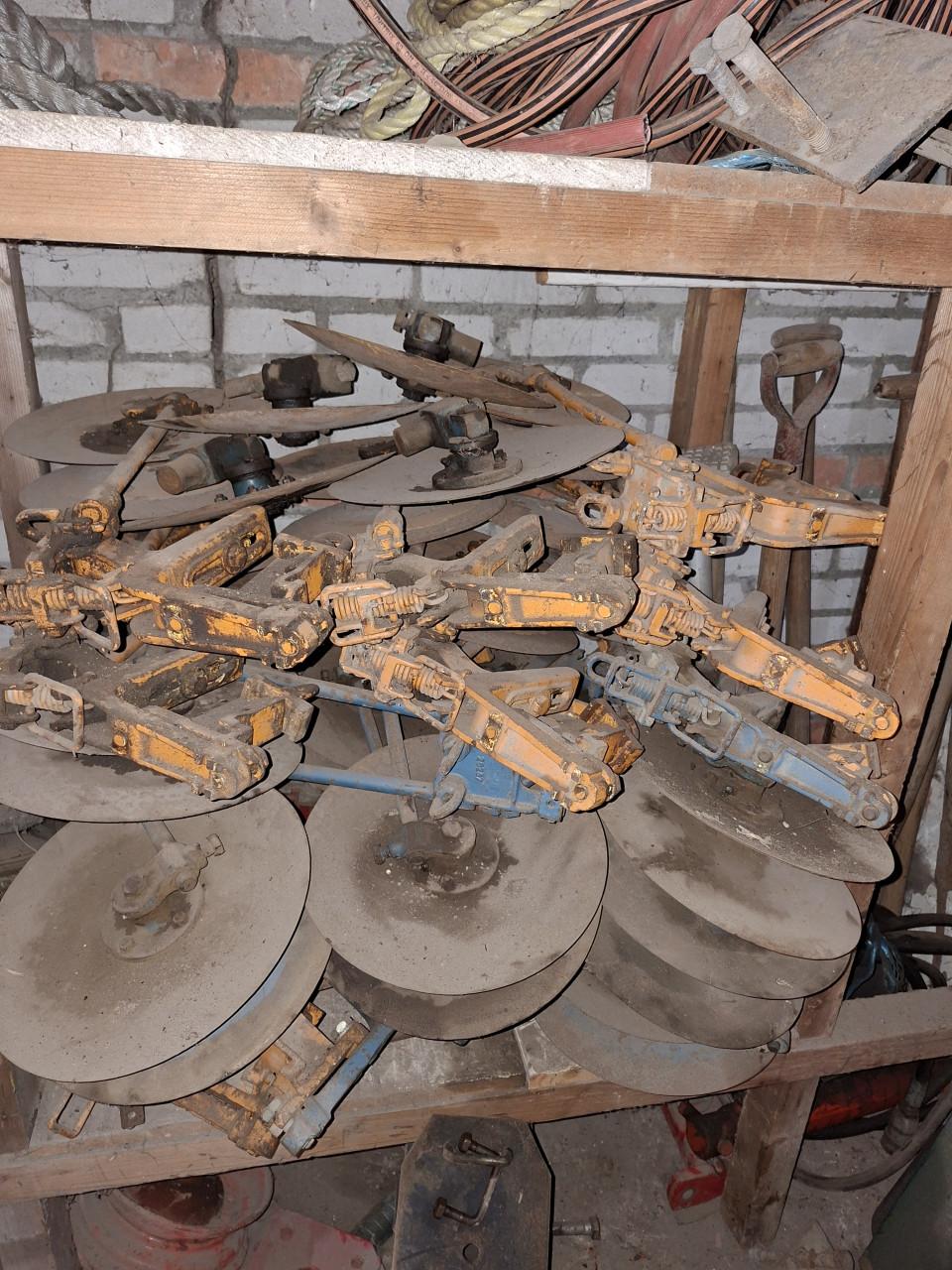 Schoffel machine met schijven