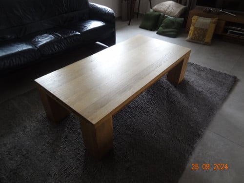 Salon tafel, rechthoekig, eiken