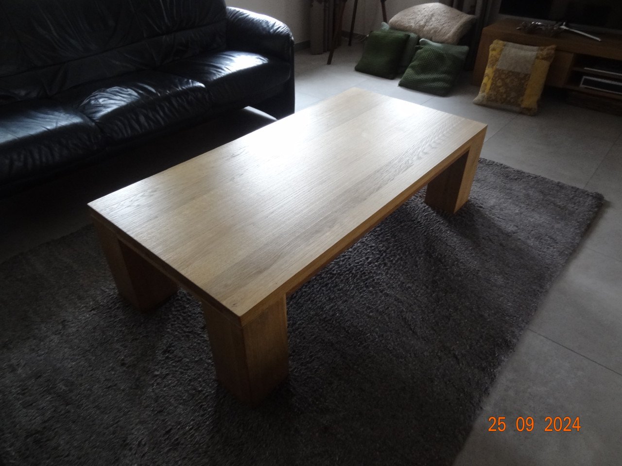 Salon tafel, rechthoekig, eiken