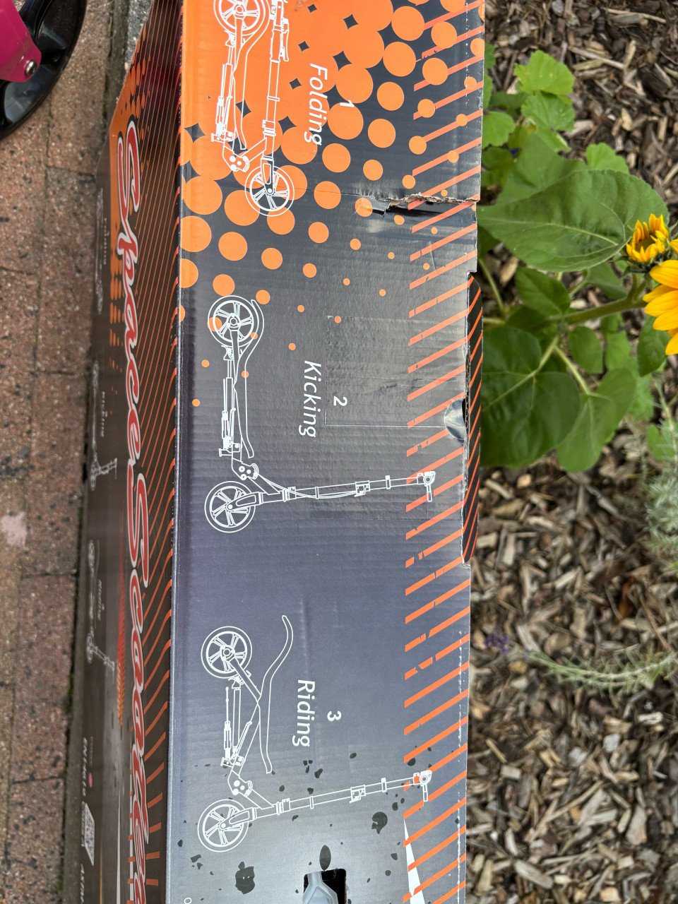 Spacescooter roze. inklapbaar en veelzijdig!