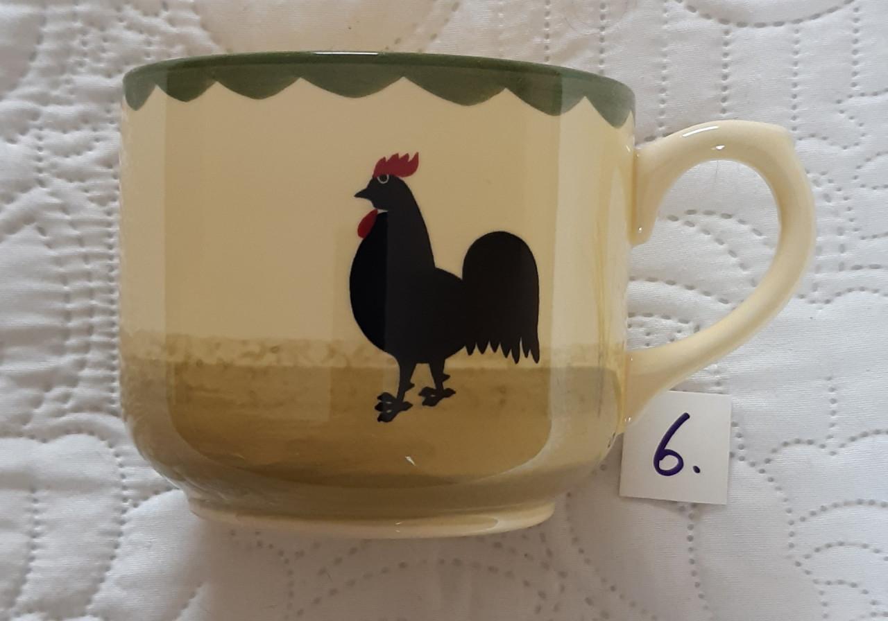 Kip en haan servies: 1 soepkop + 1 schotel