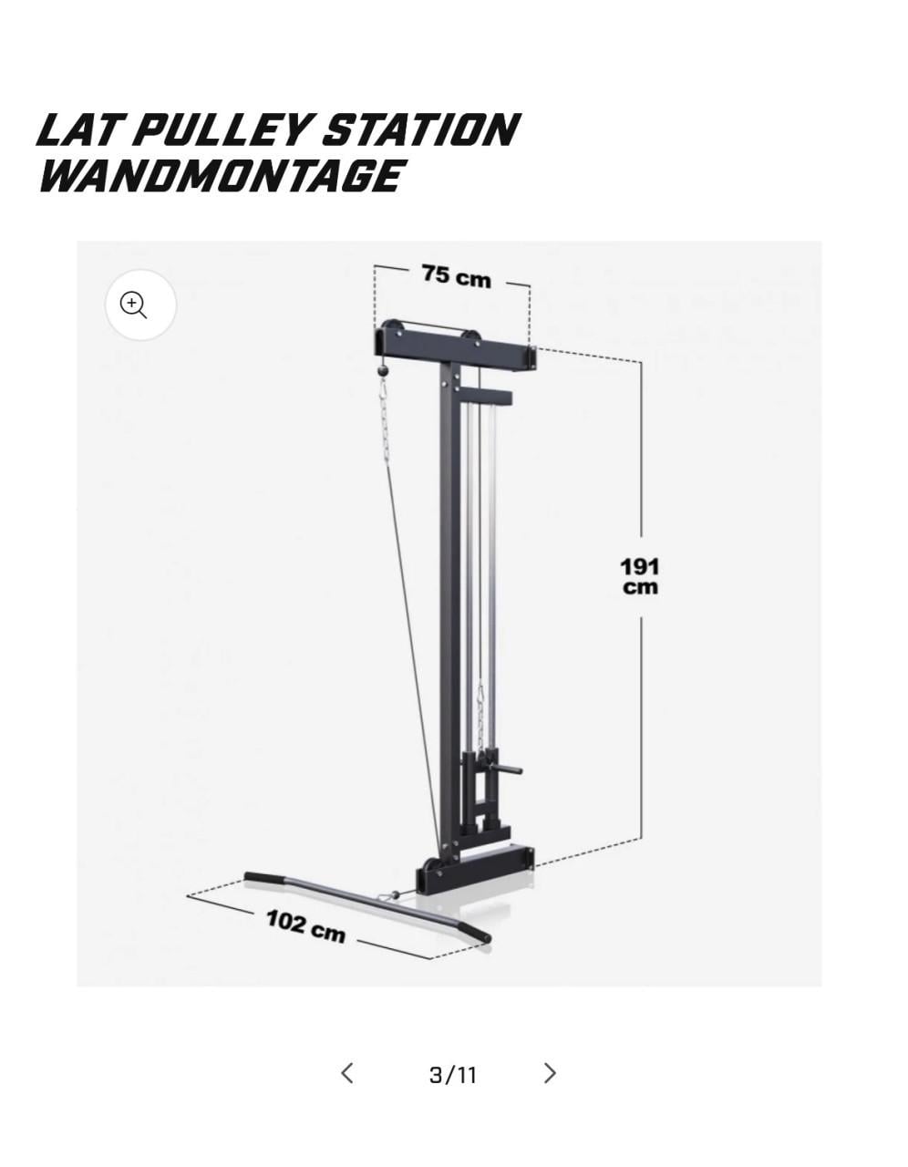 Lat Pulley Station wandmontage