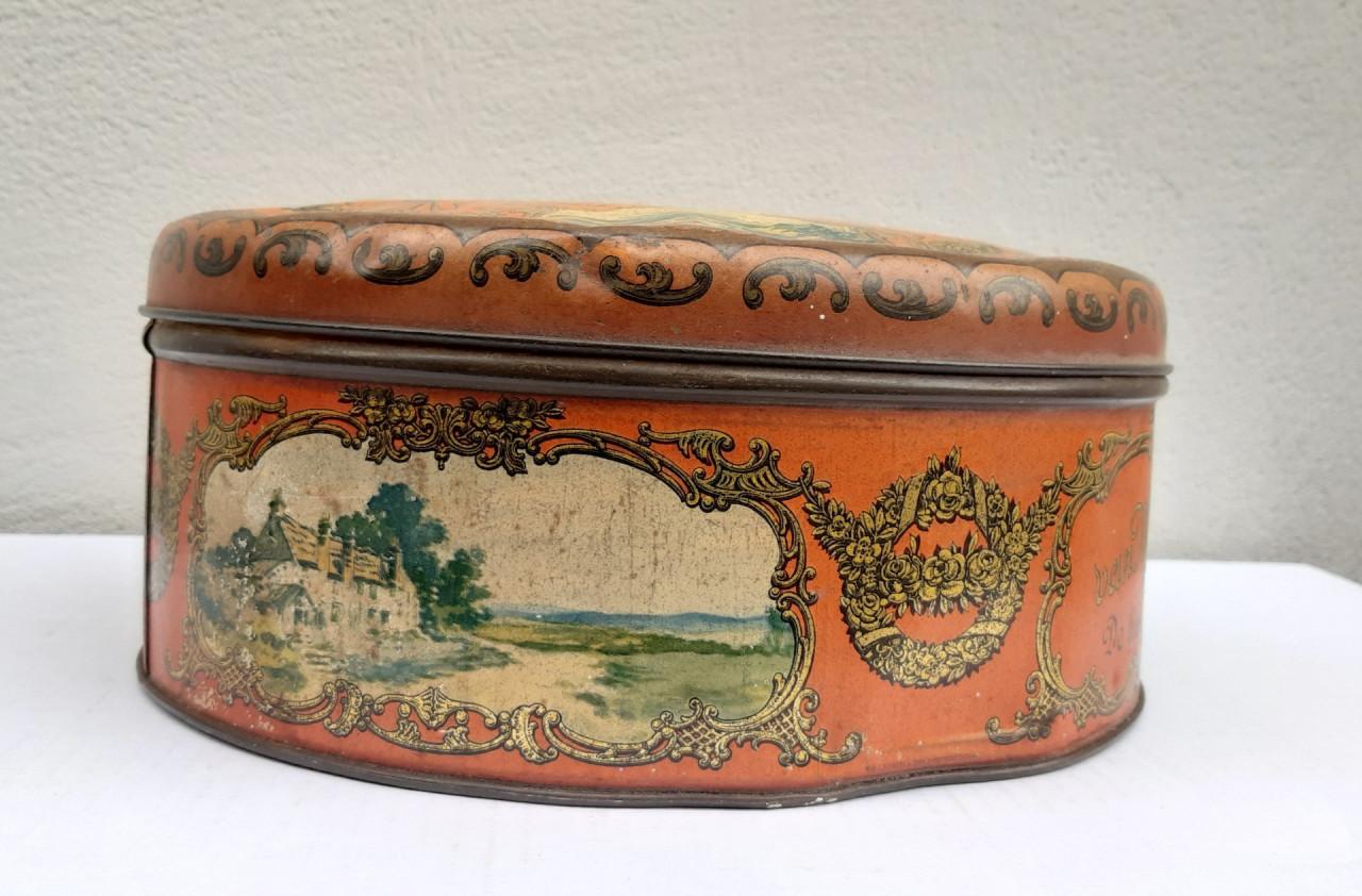 Blik van Melle's toffees Breskens, superieure kwaliteit,  Ø 27cm., 11 cm. ↑