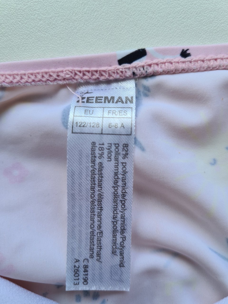 Roze regenboog/ dierenprint bikini Zeeman  Mt 122-128