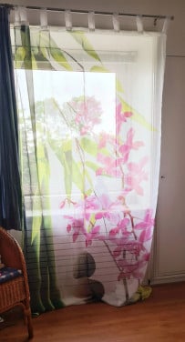 Mooi voile/gordijn 140x270 cm met prachtig oosters dessin