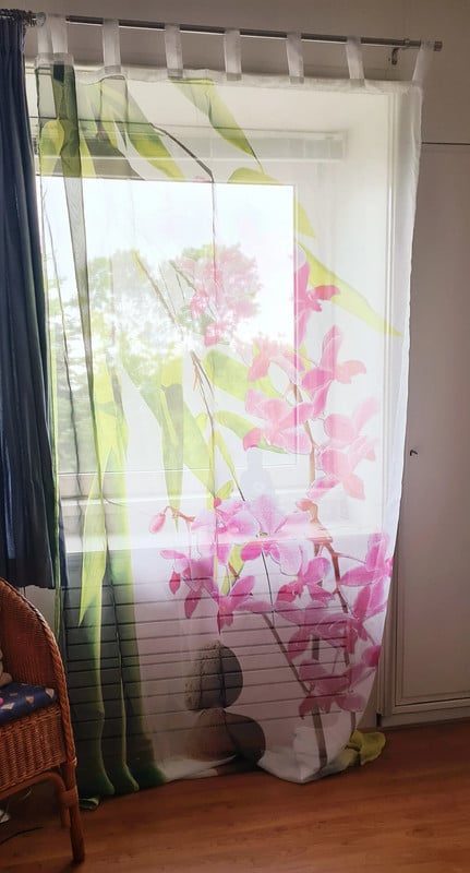 Mooi voile/gordijn 140x270 cm met prachtig oosters dessin