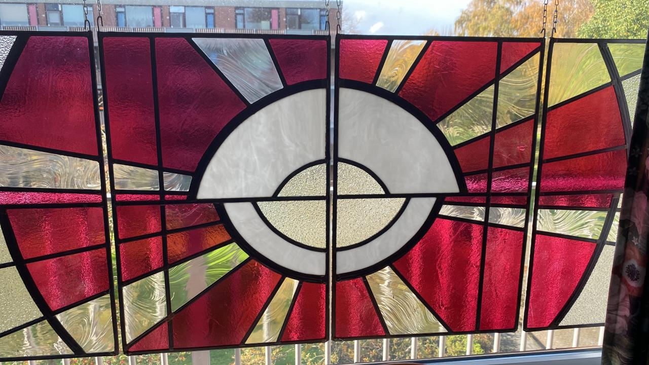 Glas in lood raamdecoratie