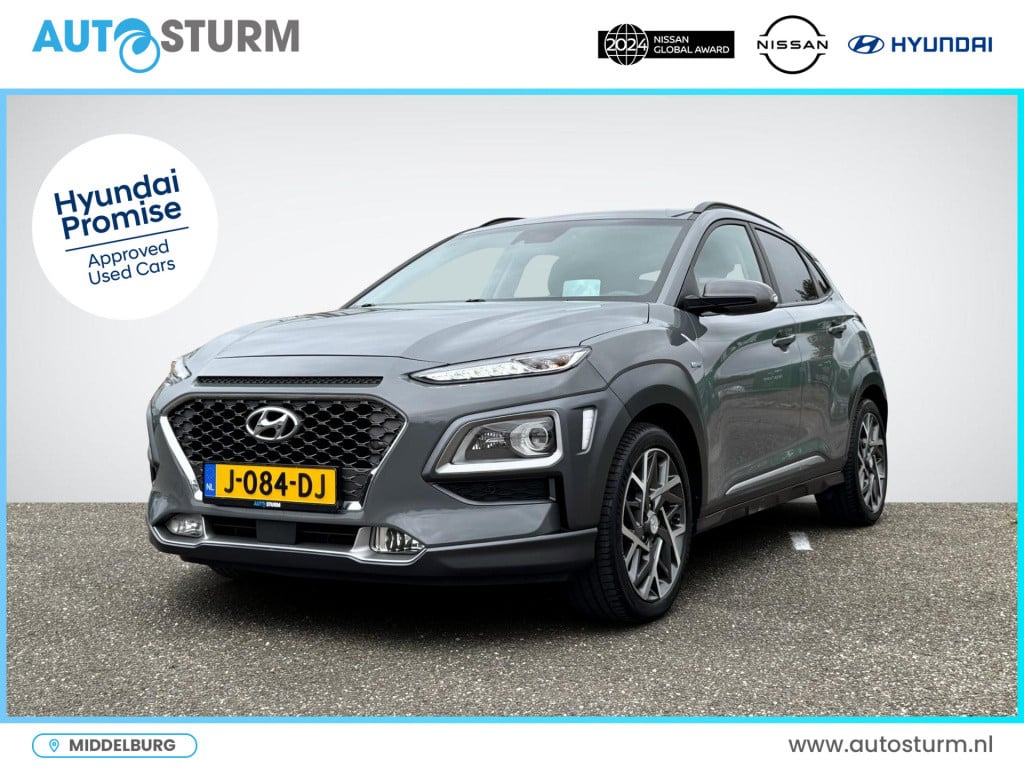 Hyundai Kona 1.6 gdi hev premium | trekhaak | head up-display | leder | sto