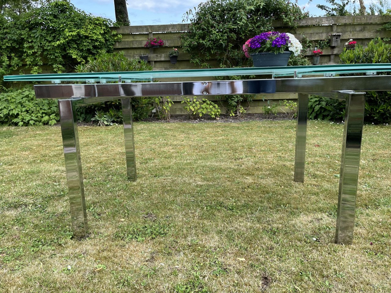 Te koop glazen eetkamertafel
