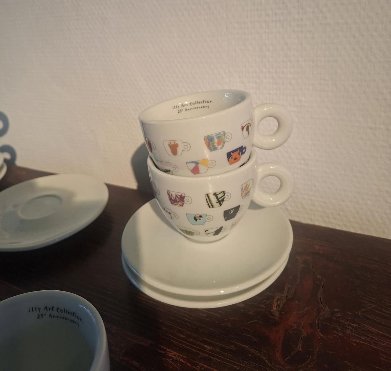 6 illy koffie kop en schotel design kunst