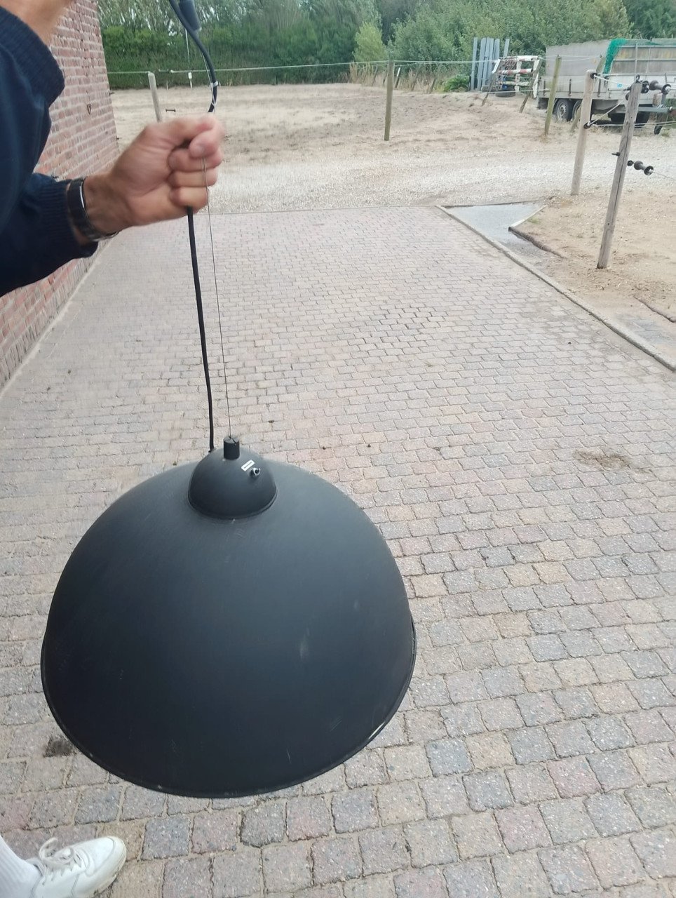 Industriele hanglamp zwart/zilver