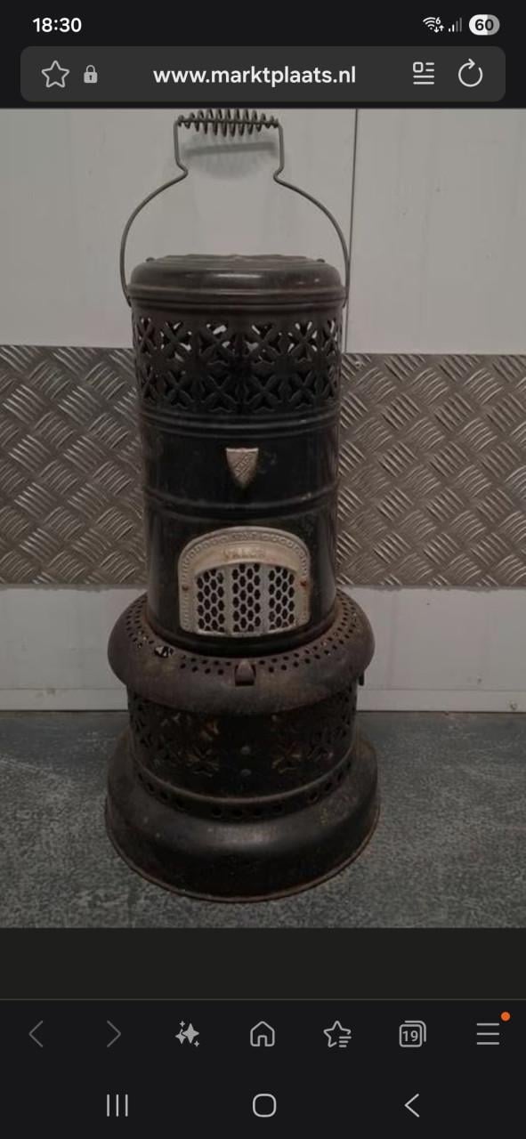 Gevraagt zo een kachel op peterolie