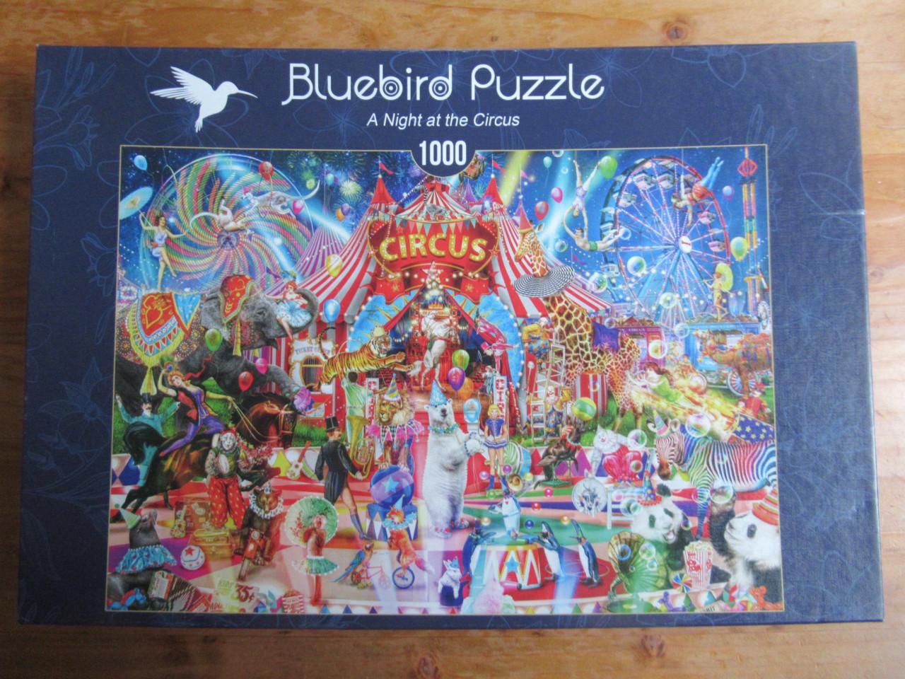 Leuke volledige Bluebird puzzel, het circus, van 1000 stukjes.