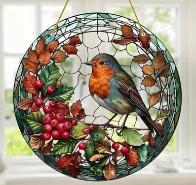 Roodborst ( groot model ) tuinhanger, raamhanger, zonnevanger