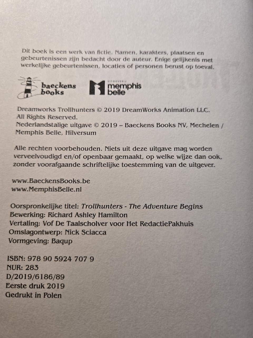 Boek "Trollenjagers: Het avontuur begint"   1e druk 2019