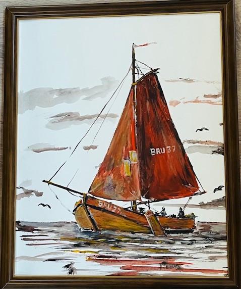 Div schilderijen van oude visserij