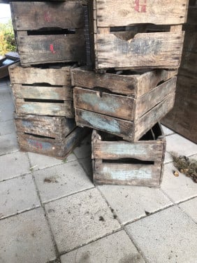 Oude fruitkistjes