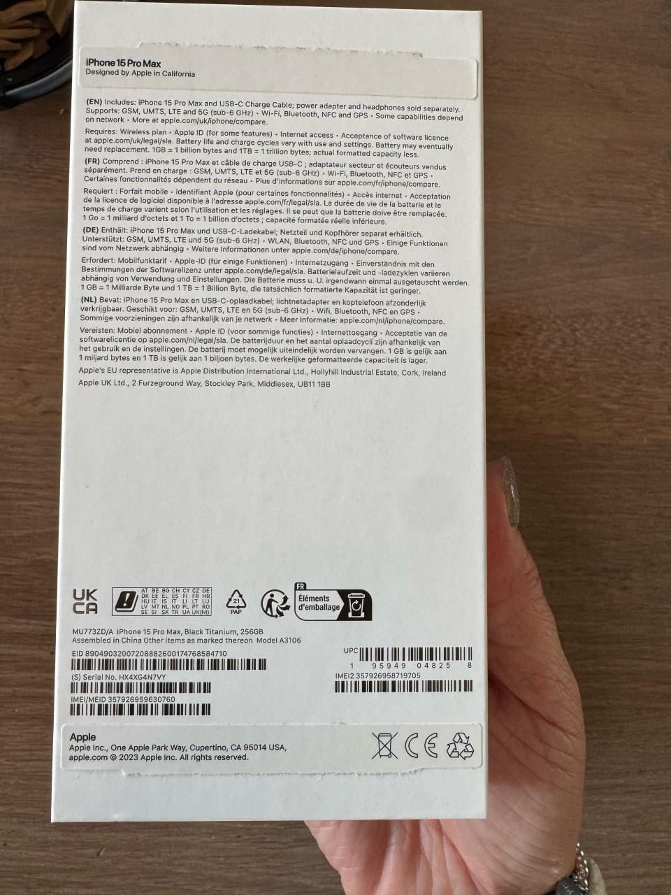 Iphone 15 pro max 256gb