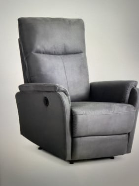2 x Fauteuil elektrisch grijs kunstleer