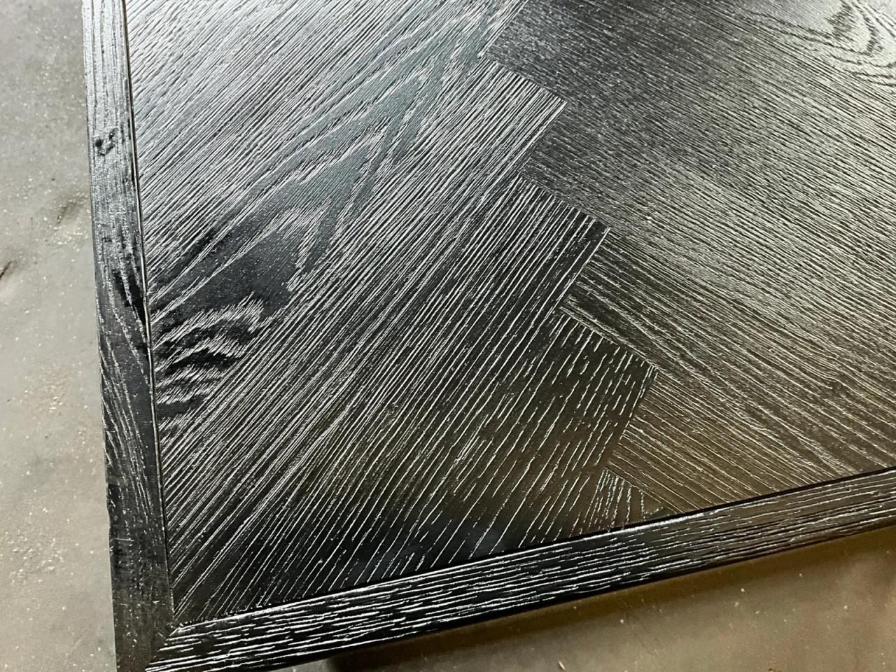 Nieuwe industriële tafel met visgraatmotief 190 x 95 cm