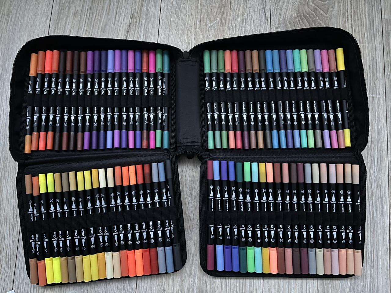 Ohuhu dual tip markerset 160 stuks - NIEUWE STAAT