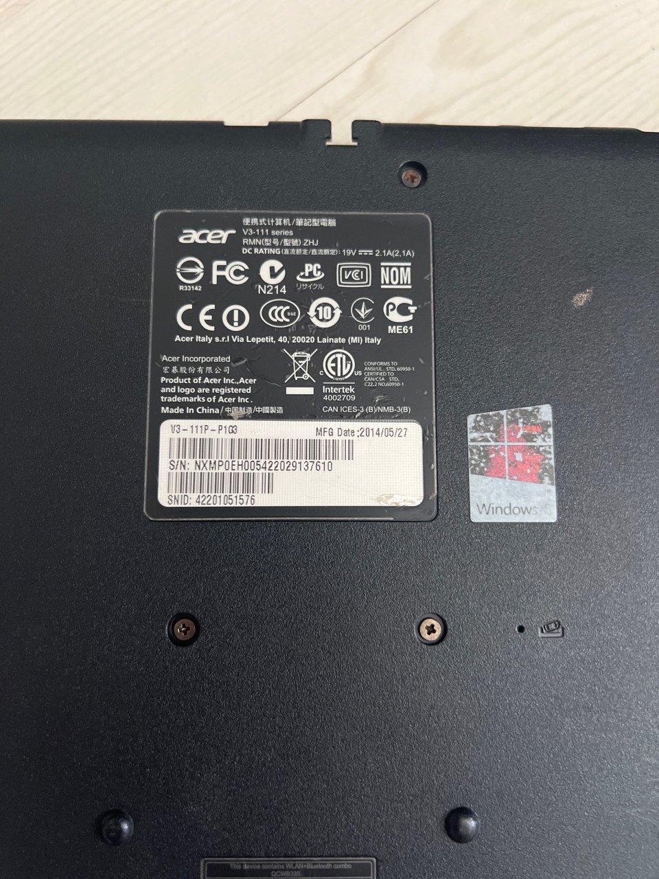 Acer Windows laptop