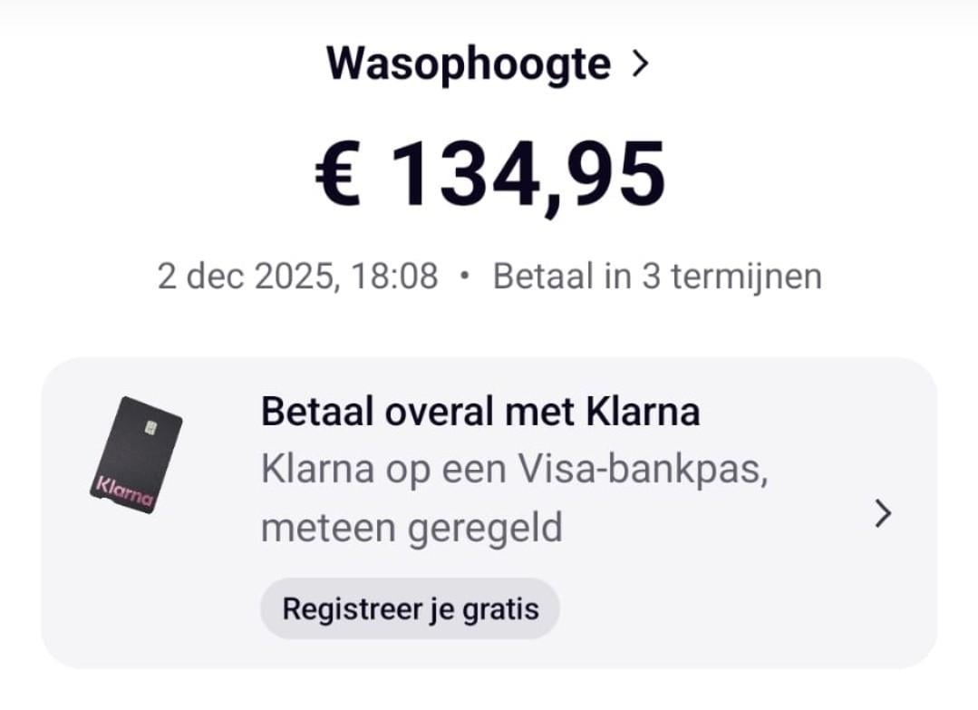 Dubbele wasophoger met lades