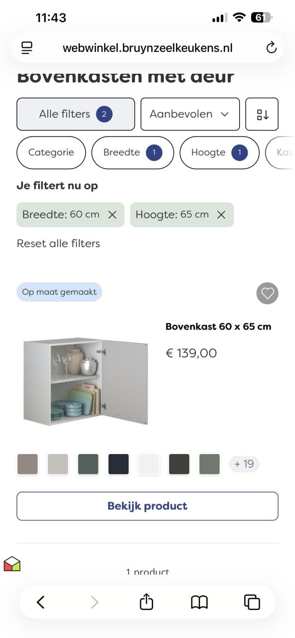 Bruynzeel keuken - hout/eiken/zand/RVS/grijs