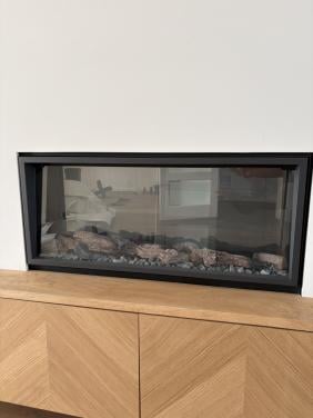 Elektrische inbouwhaard met afstandsbediening