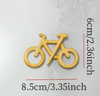 Broche fiets hout