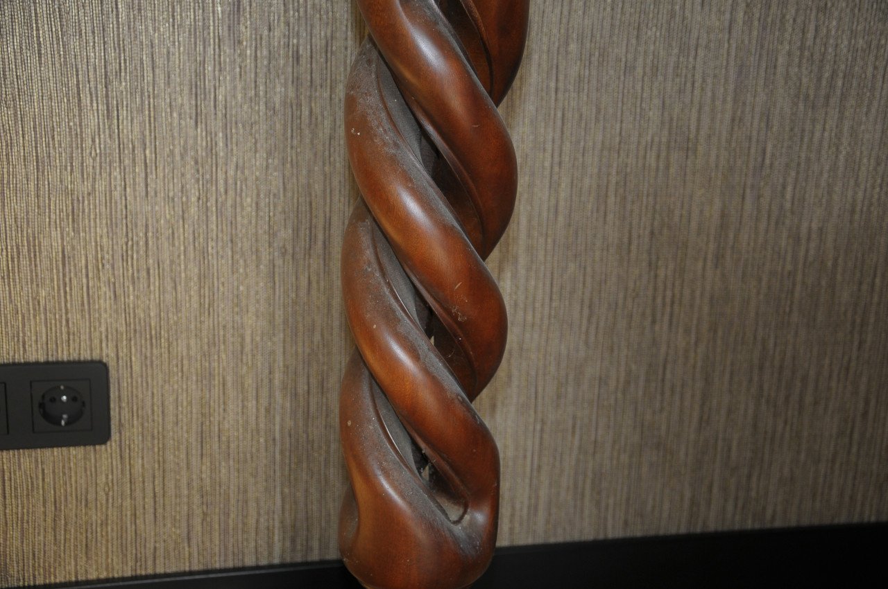 Vintage Barley Twist Standaard / zuil / plantentafel '70!