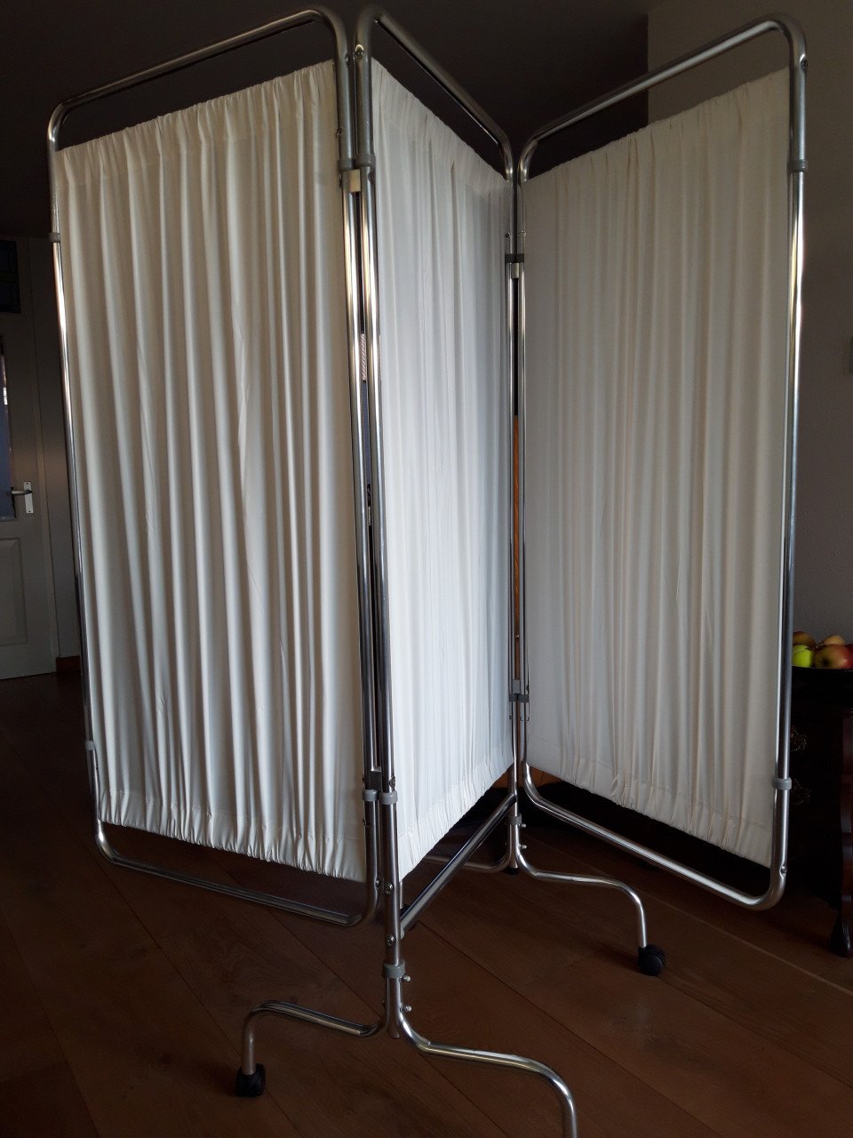 Verrijdbaar kamer-/bedscherm 3-delig