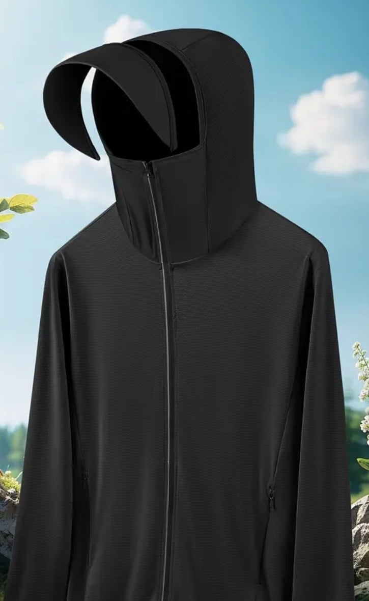 Upf zonallergie luchtig vestje met capuchon en klep