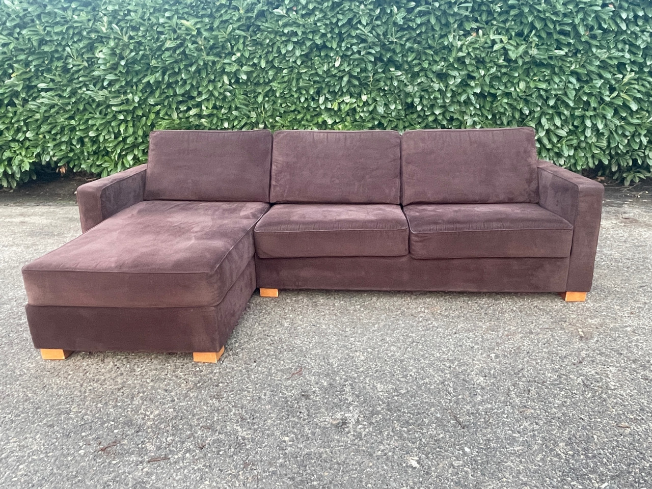 GRATIS LEVERING HEEL NL Bruin Montel Stoffen Hoekbank